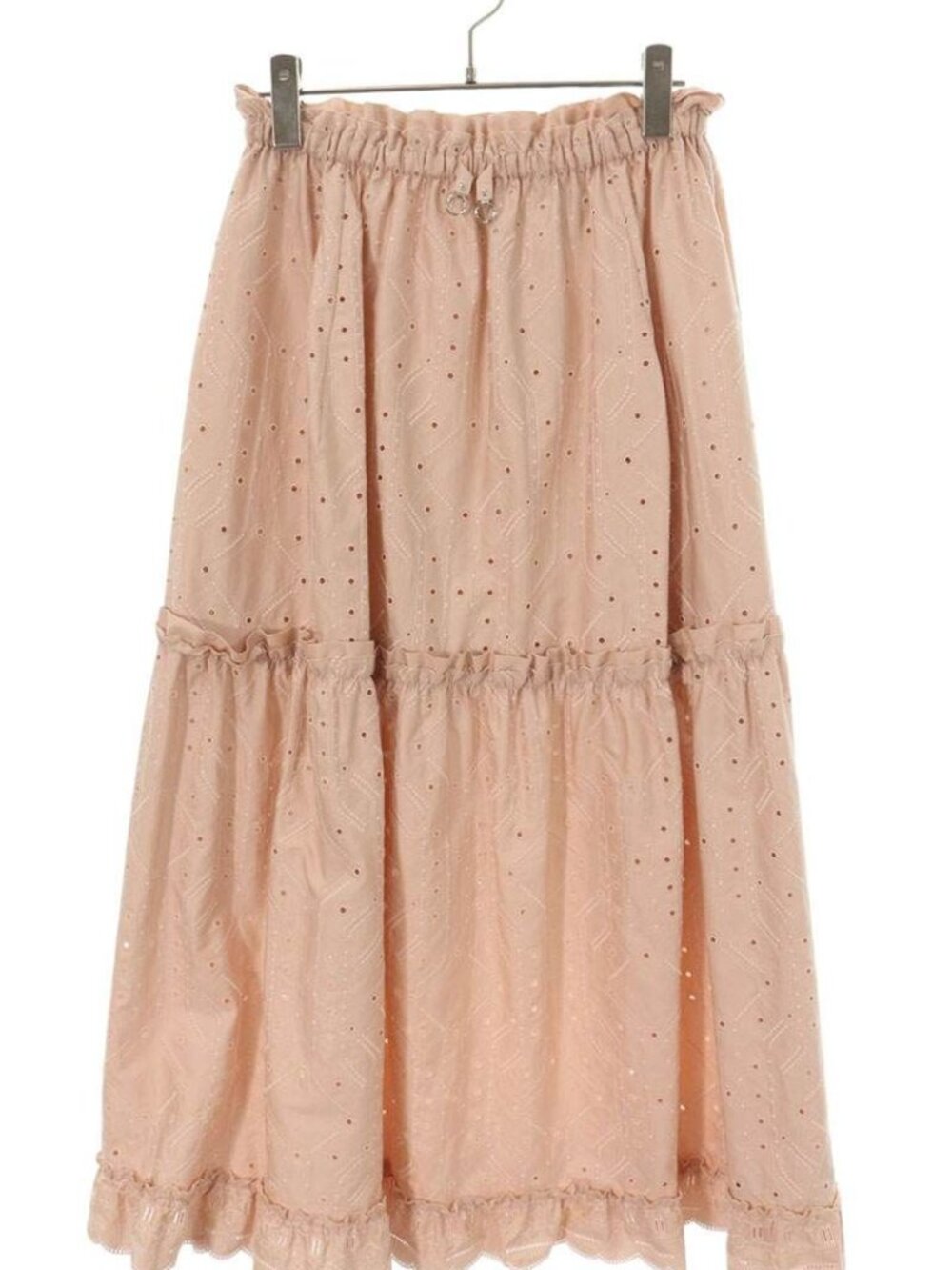 Hermes English Embroidery Skirt 36